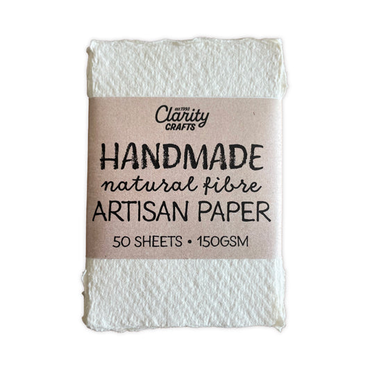 Handmade Natural Fibre Artisan Paper (50 sheets)