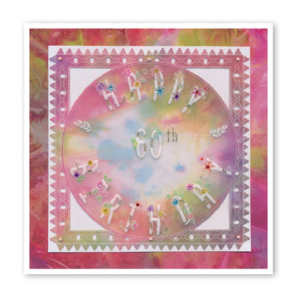 Barbara's Happy Numbers & Embellishments A5 Square Groovi Plate