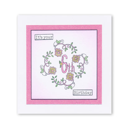 Barbara's Happy Numbers A6 Square Stamp Set