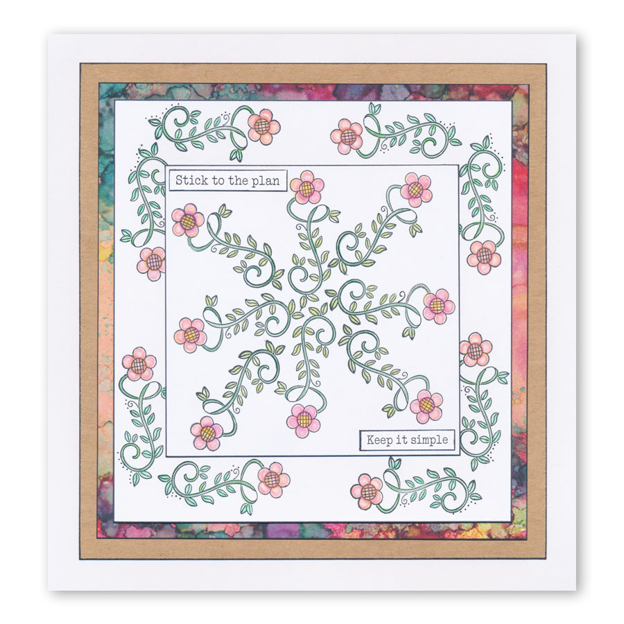 Barbara's Happy Embellishments A6 Square Stamp Set