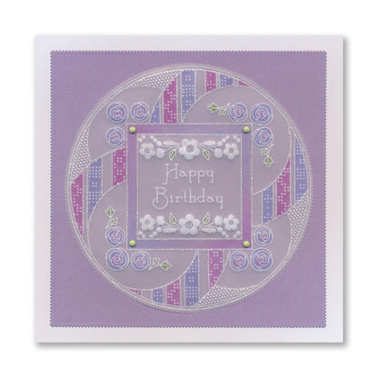 Tina's Happy Birthday Rosie Doodles All in One A5 Square Groovi Plate