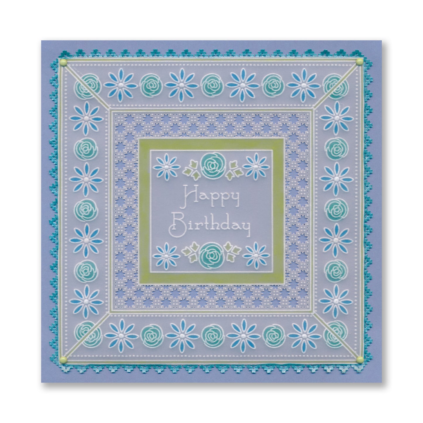 Tina's Happy Birthday Rosie Doodles All in One A5 Square Groovi Plate