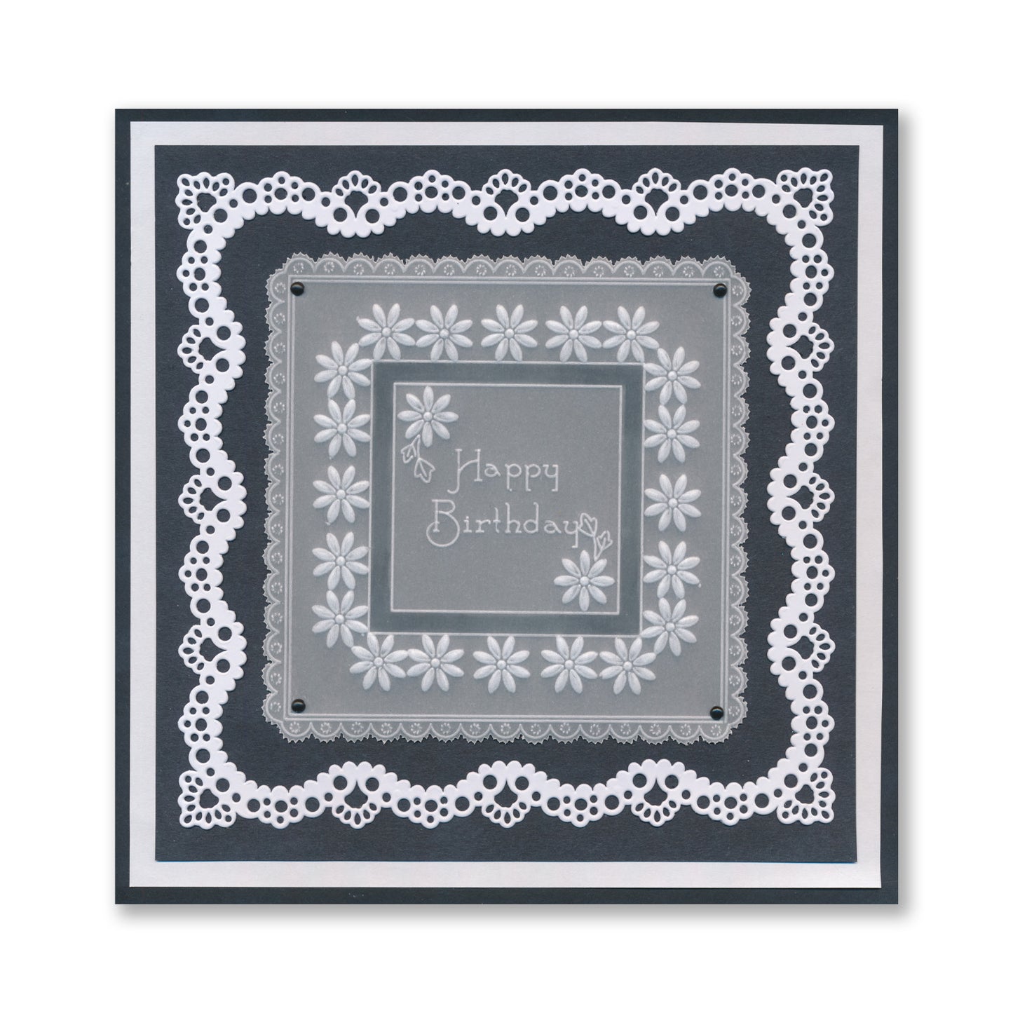 Tina's Happy Birthday Rosie Doodles All in One A5 Square Groovi Plate