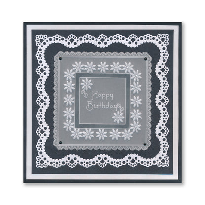 Tina's Happy Birthday Rosie Doodles All in One A5 Square Groovi Plate