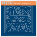 Jazz's Happy Birthday Pouch A5 Square Groovi Plate