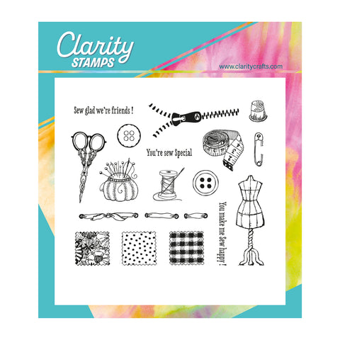 Mini Hobbies - Haberdashery A5 Square Stamp Set