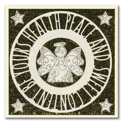 Christmas Sentiments & Holly Aperture Framer Die Collection