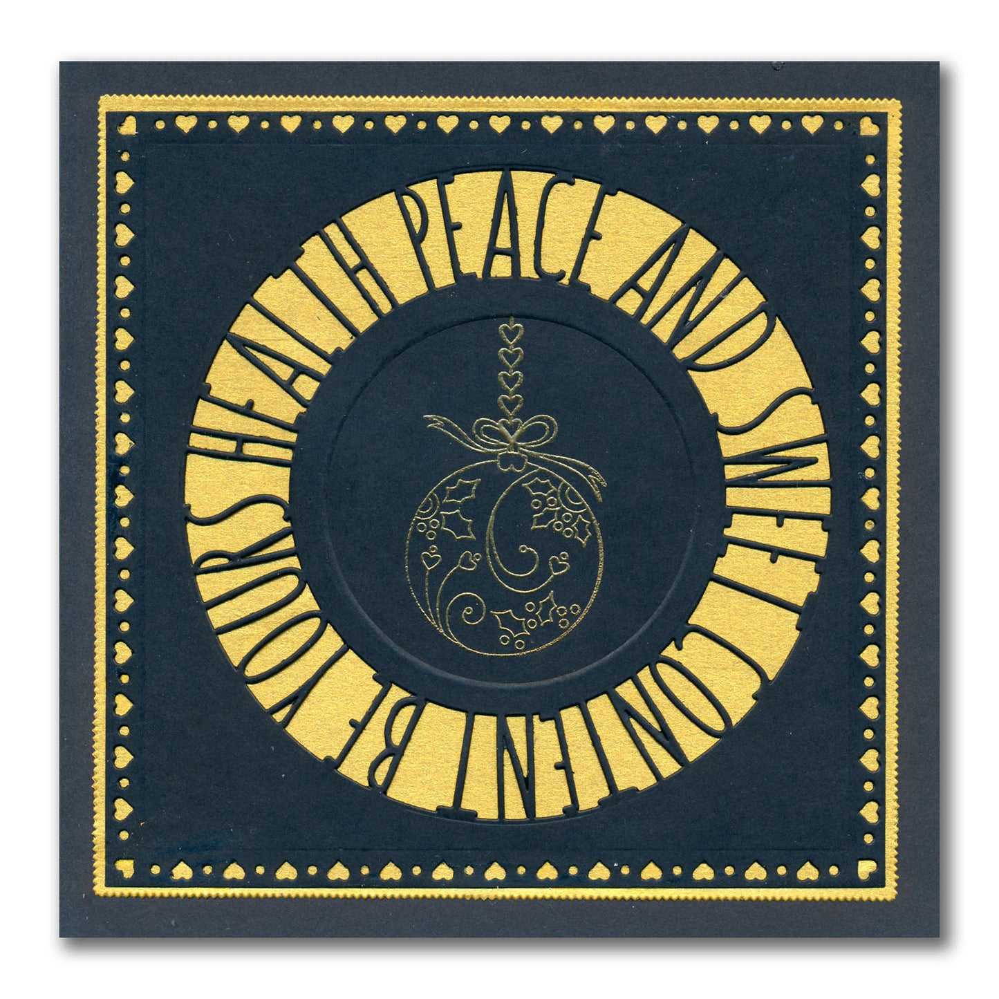 Christmas Sentiments & Holly Aperture Framer Die Collection