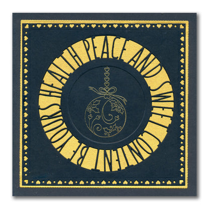 Christmas Sentiments & Holly Aperture Framer Die Collection