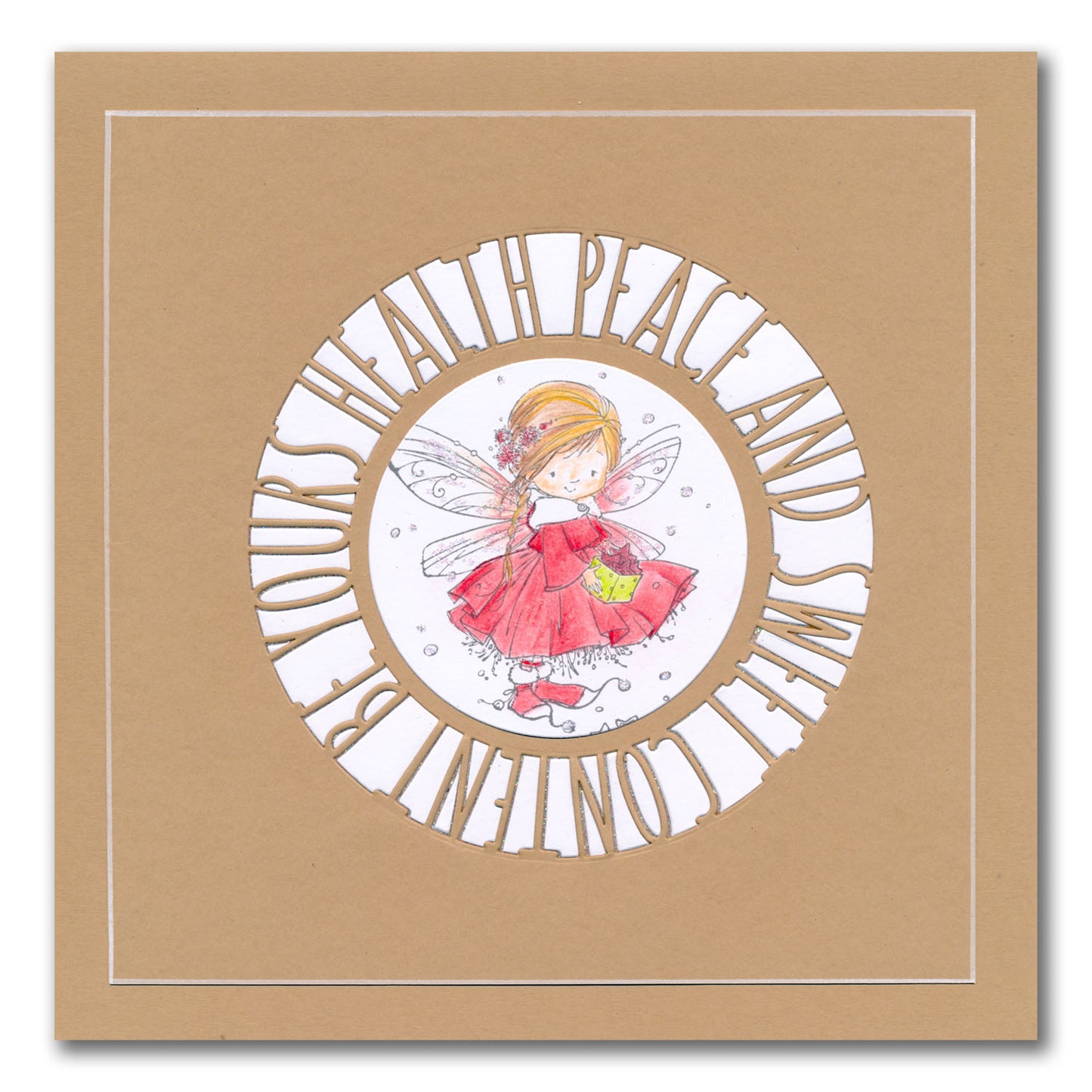 Christmas Sentiments & Holly Aperture Framer Die Collection