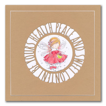 Christmas Sentiments & Holly Aperture Framer Die Collection