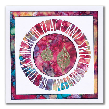 Christmas Sentiments & Holly Aperture Framer Die Collection