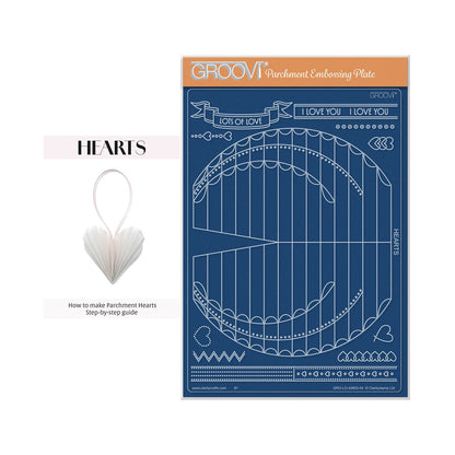 Hearts Tem-Plate A5 Groovi Plate with Instructions