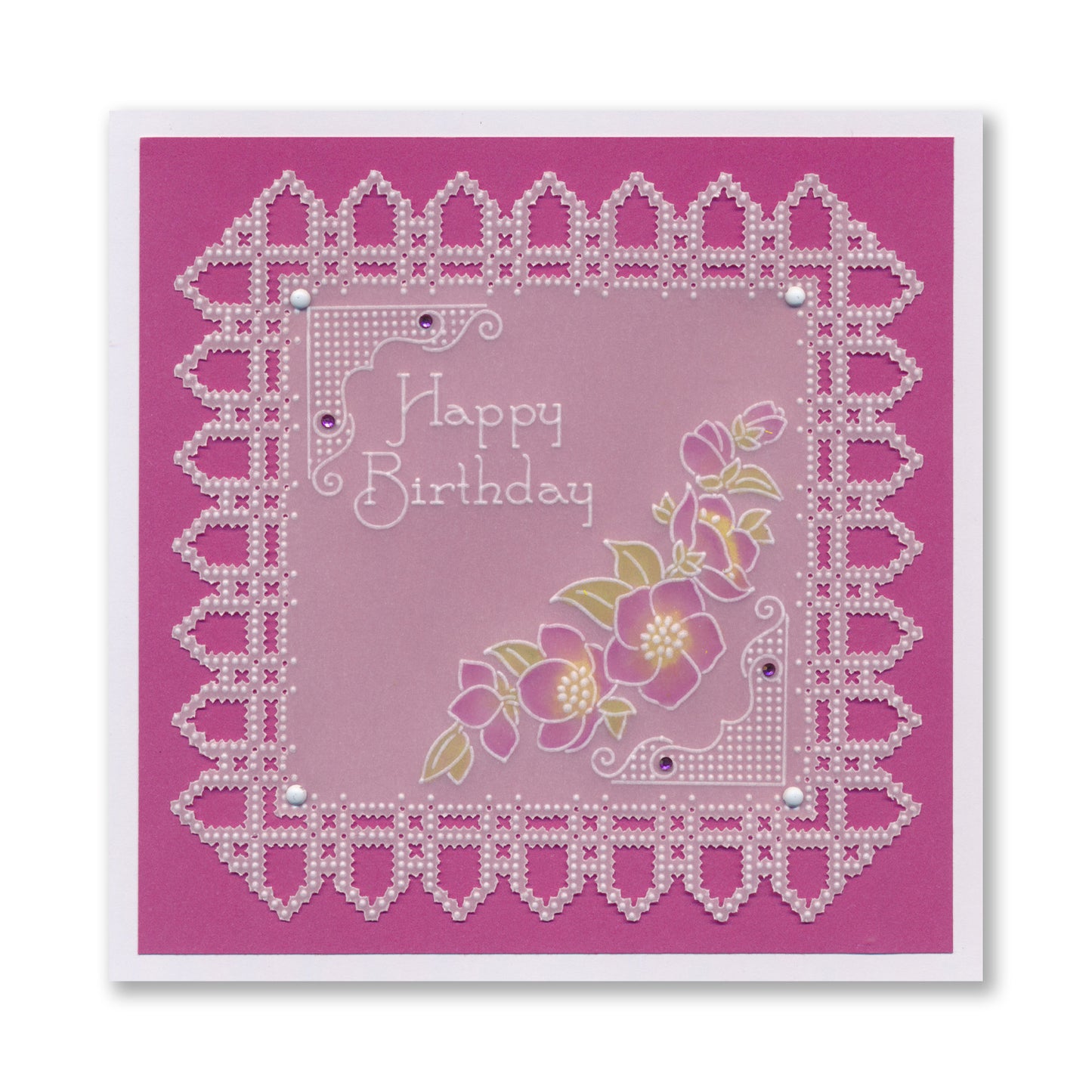 Linda's Floral Shape - Hellebore Hexagon Midi Groovi Plate