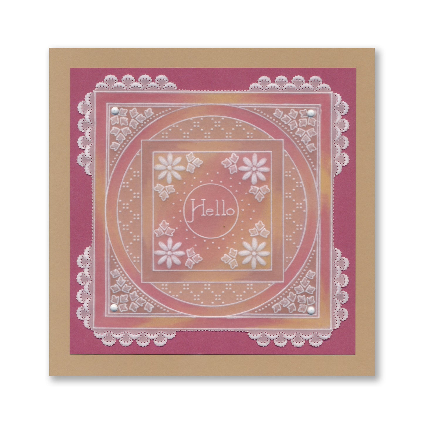 Tina's Hello Rosie Doodles All in One A5 Square Groovi Plate