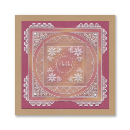 Tina's Hello Rosie Doodles All in One A5 Square Groovi Plate