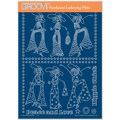 Barbara's SHAC Hippie Chicks A5 Groovi Plate