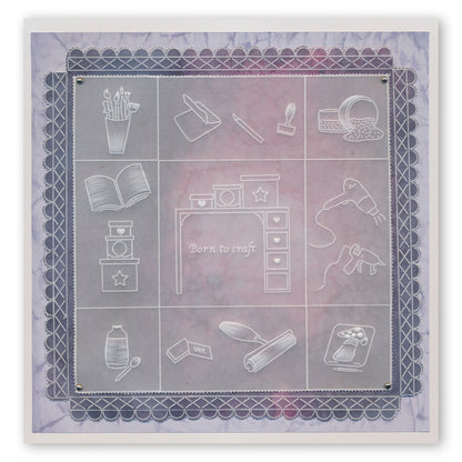 Hobbies & Pastimes - Crafting A5 Square Groovi Plate