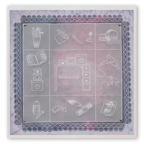 Crafting - Hobbies & Pastimes A5 Square Groovi Plate