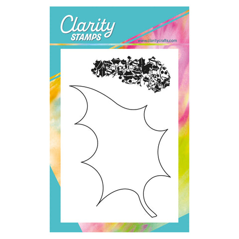 Holly Leaf Outline A6 Stamp & Mask Set