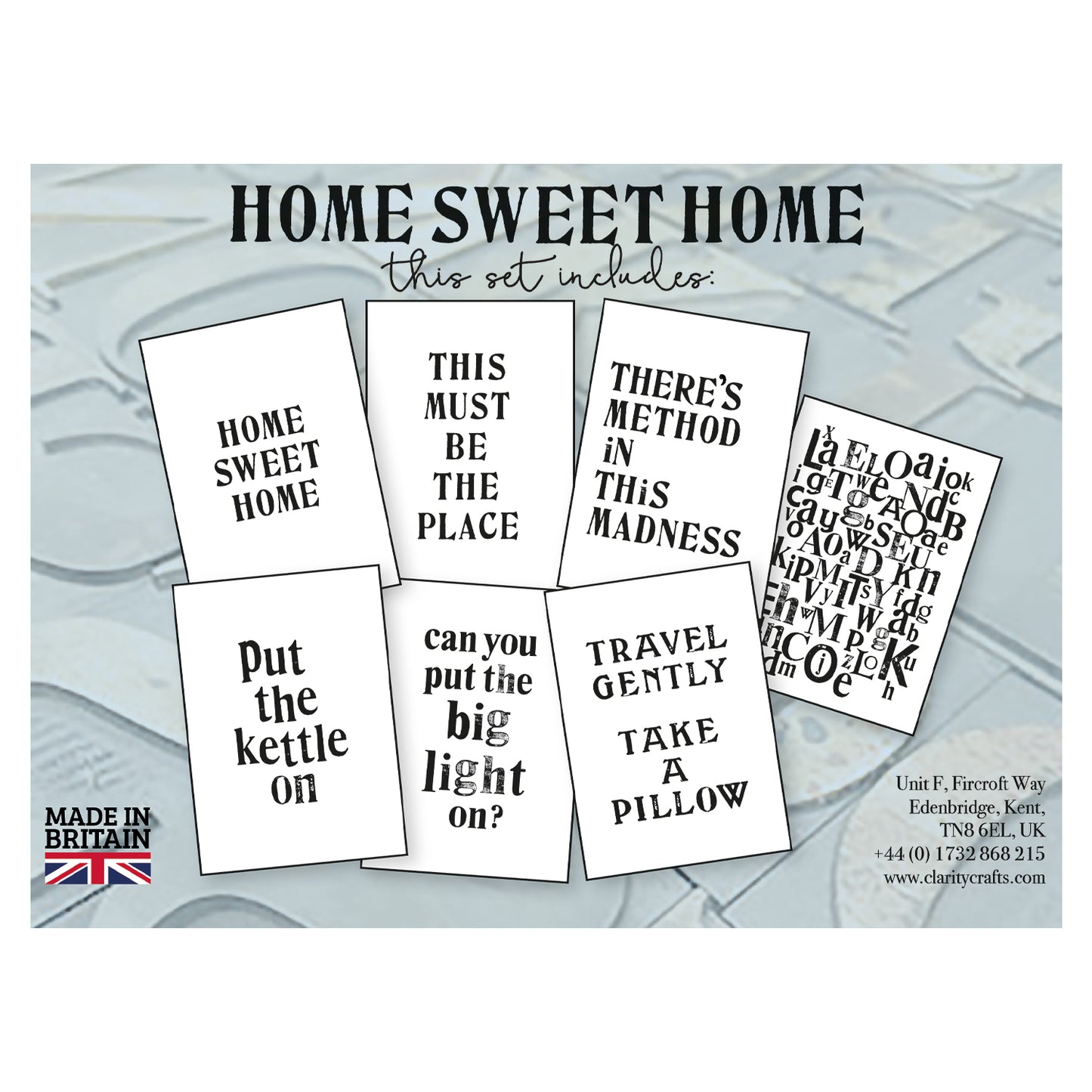 Set 02 - Quotes - Home Sweet Home - Printed Postcards