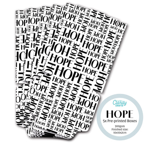 Pack of 5 Pre-Printed Boxes - Hope