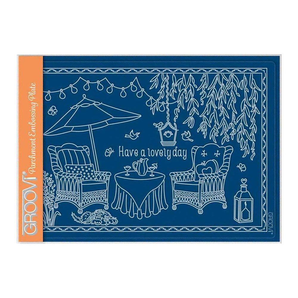 Linda's Wicker Chairs - In the Garden A5 Groovi Plate