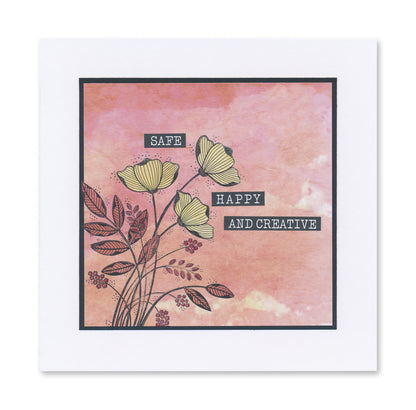 Hibiscus Loose Leaf Infusions Collage Paper 8" x 8"