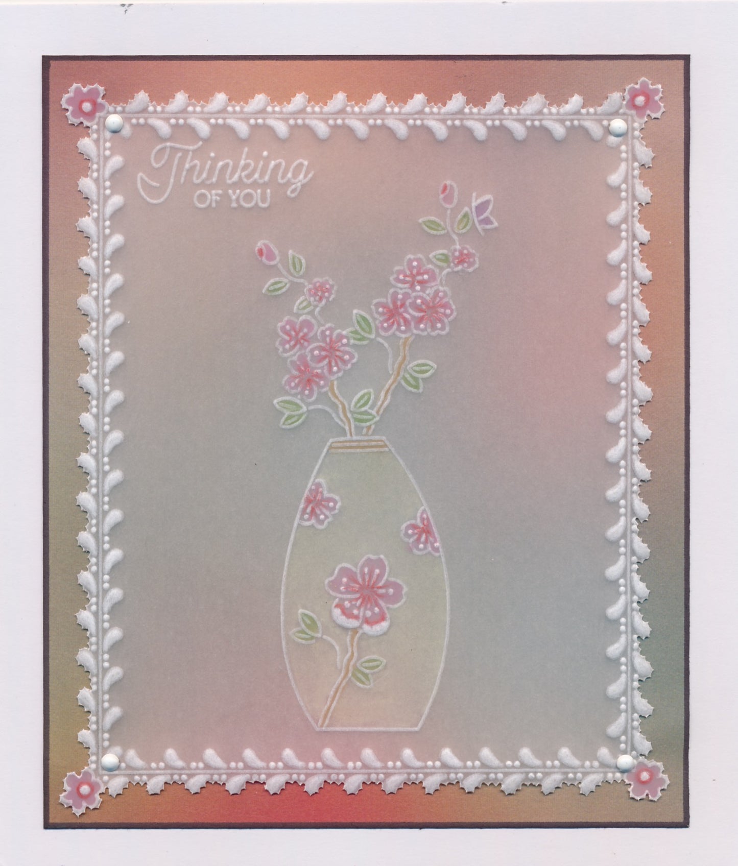 Barbara's SHAC Vases & Foliage A5 Square Groovi Plate