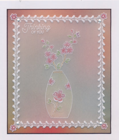 Barbara's SHAC Vases & Foliage A5 Square Groovi Plate