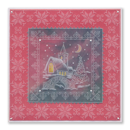 Linda's Layering Frames Set 1 - Christmas A4 Square & A5 Square Groovi Plate Collection