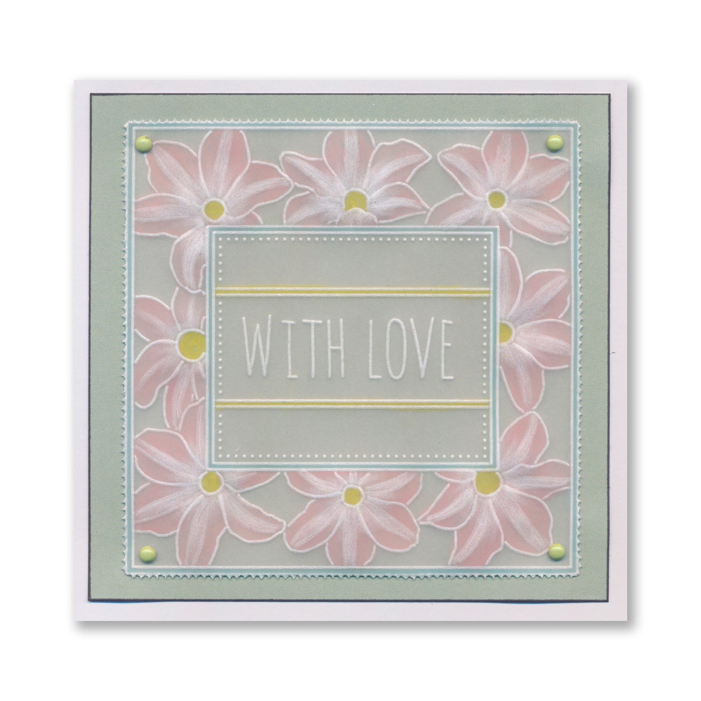 Floral Frame & Sentiments A6 Square Groovi Plate Collection