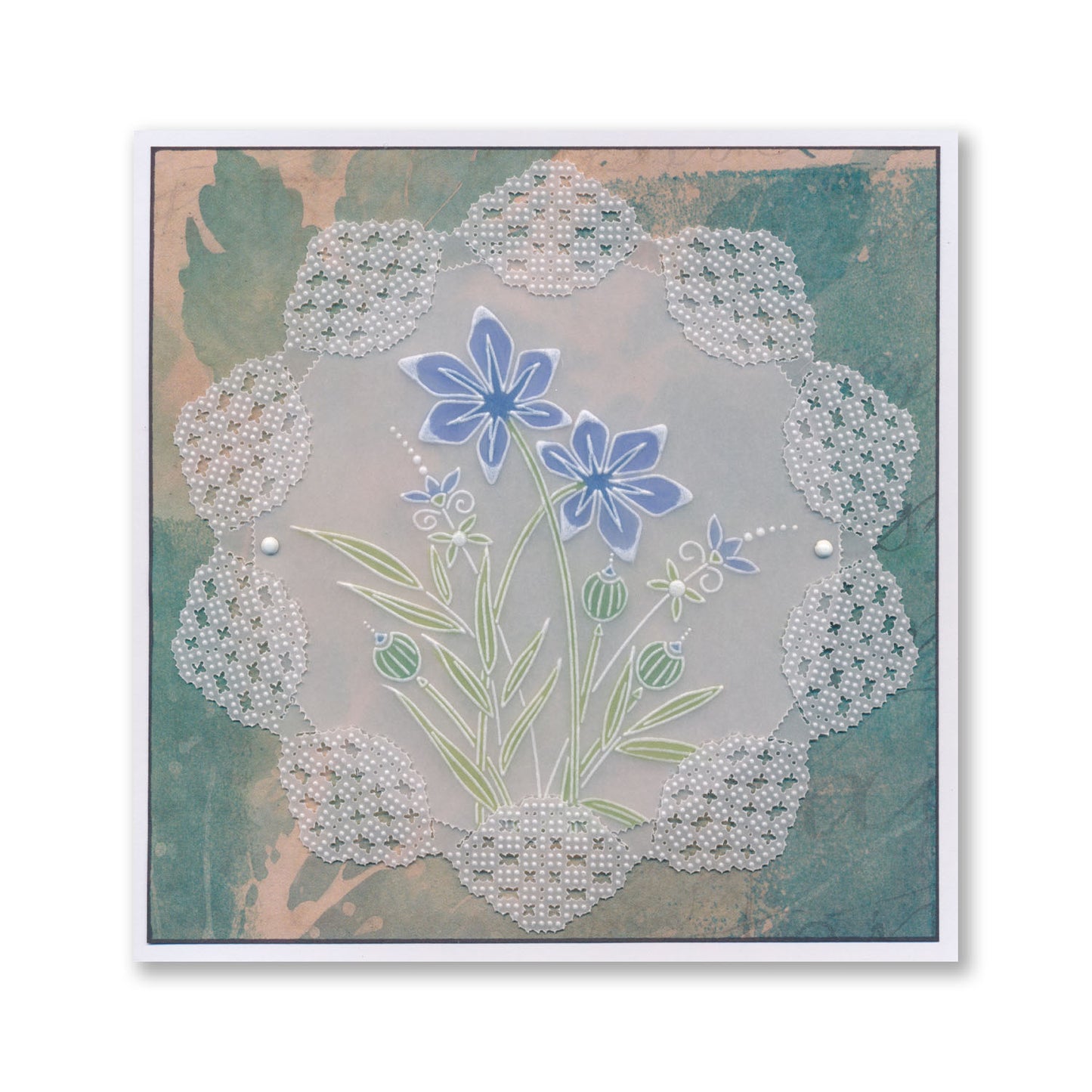 Barbara's Star Flower Spray A6 Groovi Plate