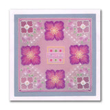 Tina's Floral Layering Parchlets A6 Square Groovi Plate Quartet