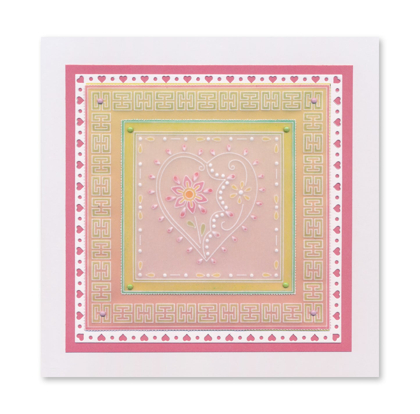 Barbara's Loving Heart A5 Square Groovi Plate