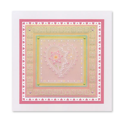 Barbara's Loving Heart A5 Square Groovi Plate