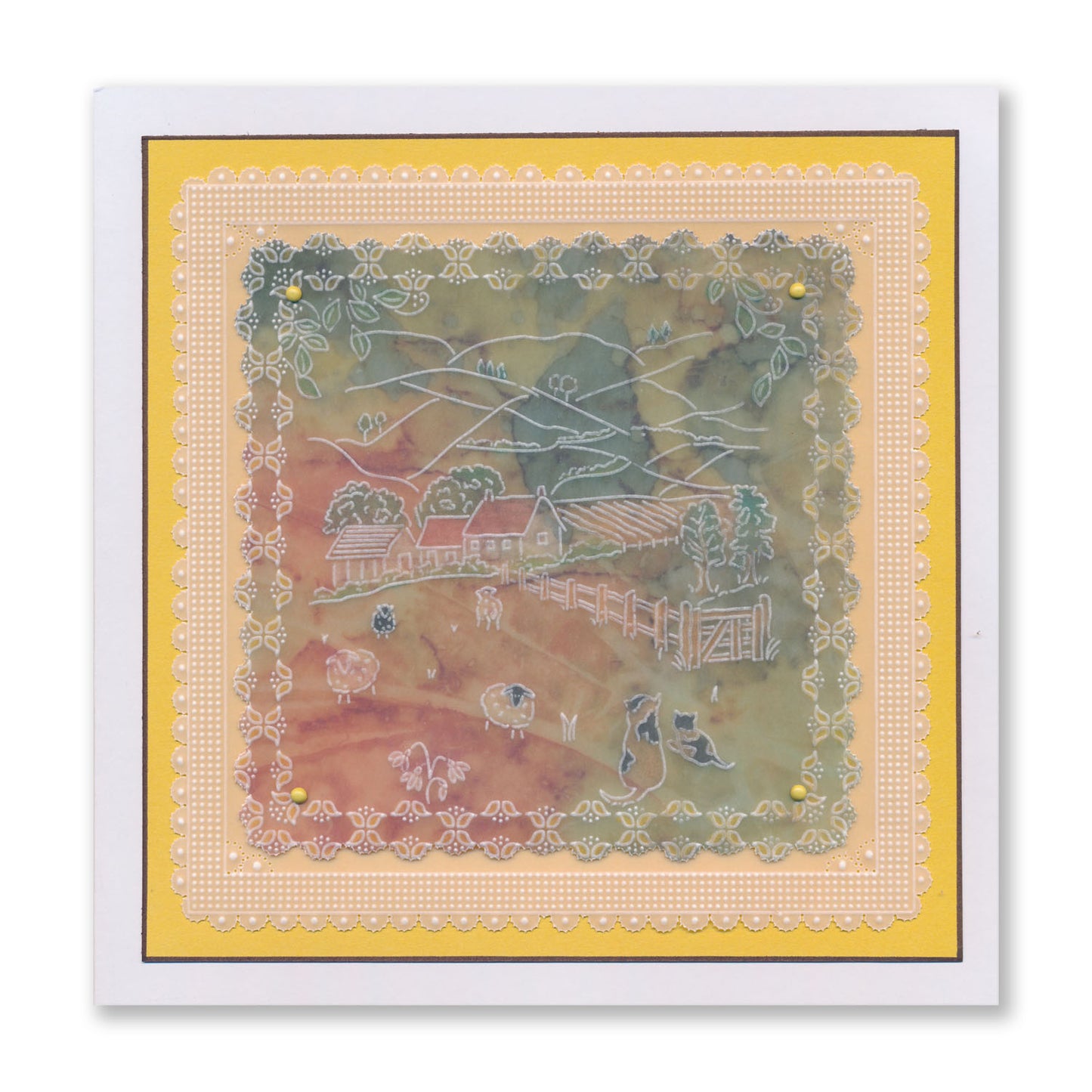 Linda's Farm in the Valley Layering Frame A4 Square Groovi Plate