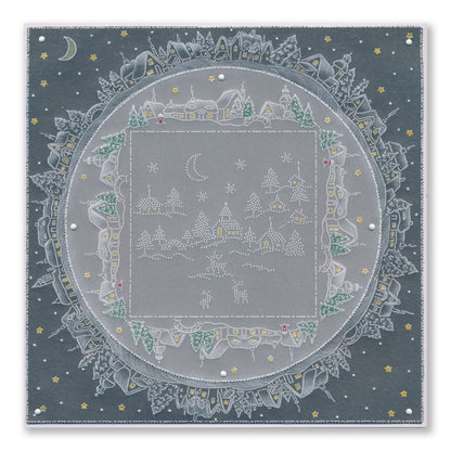 Linda's Silent Night Layering Frame A4 Square Groovi Plate