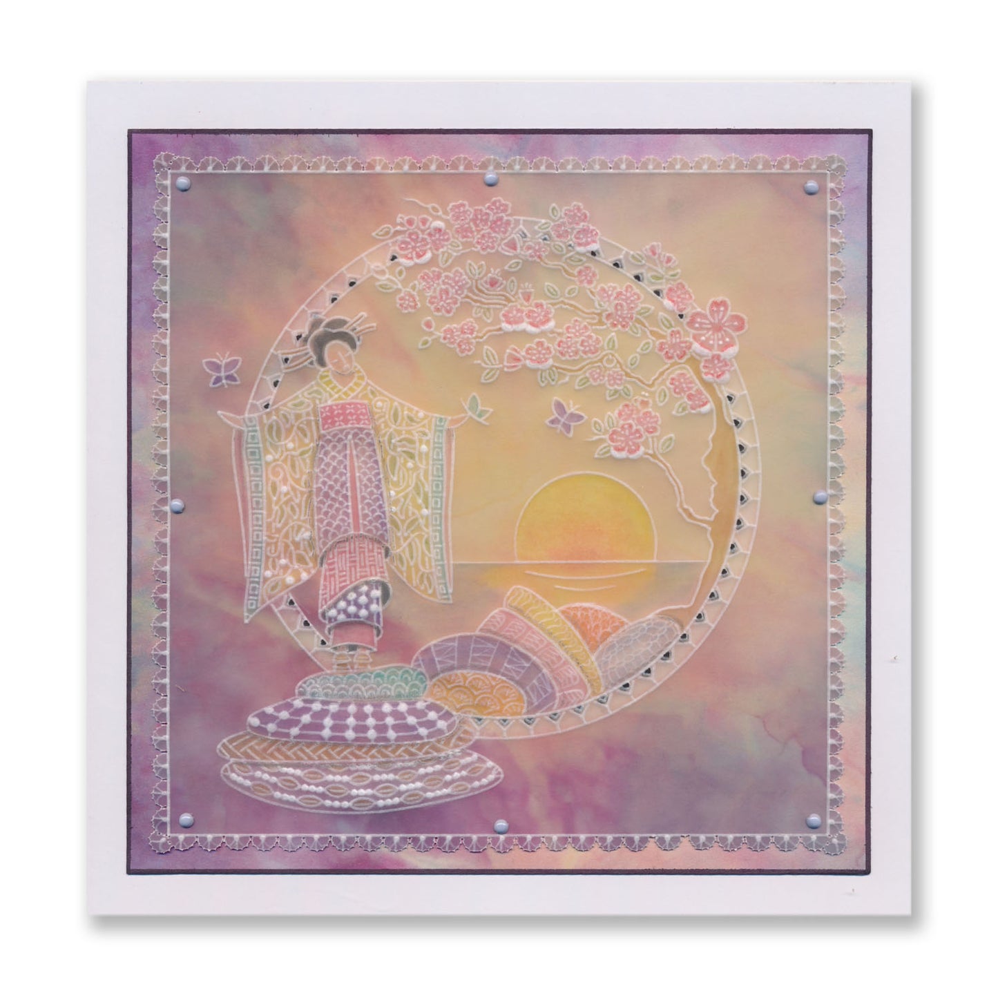 Barbara's SHAC Geisha Doodle A5 Groovi Plate