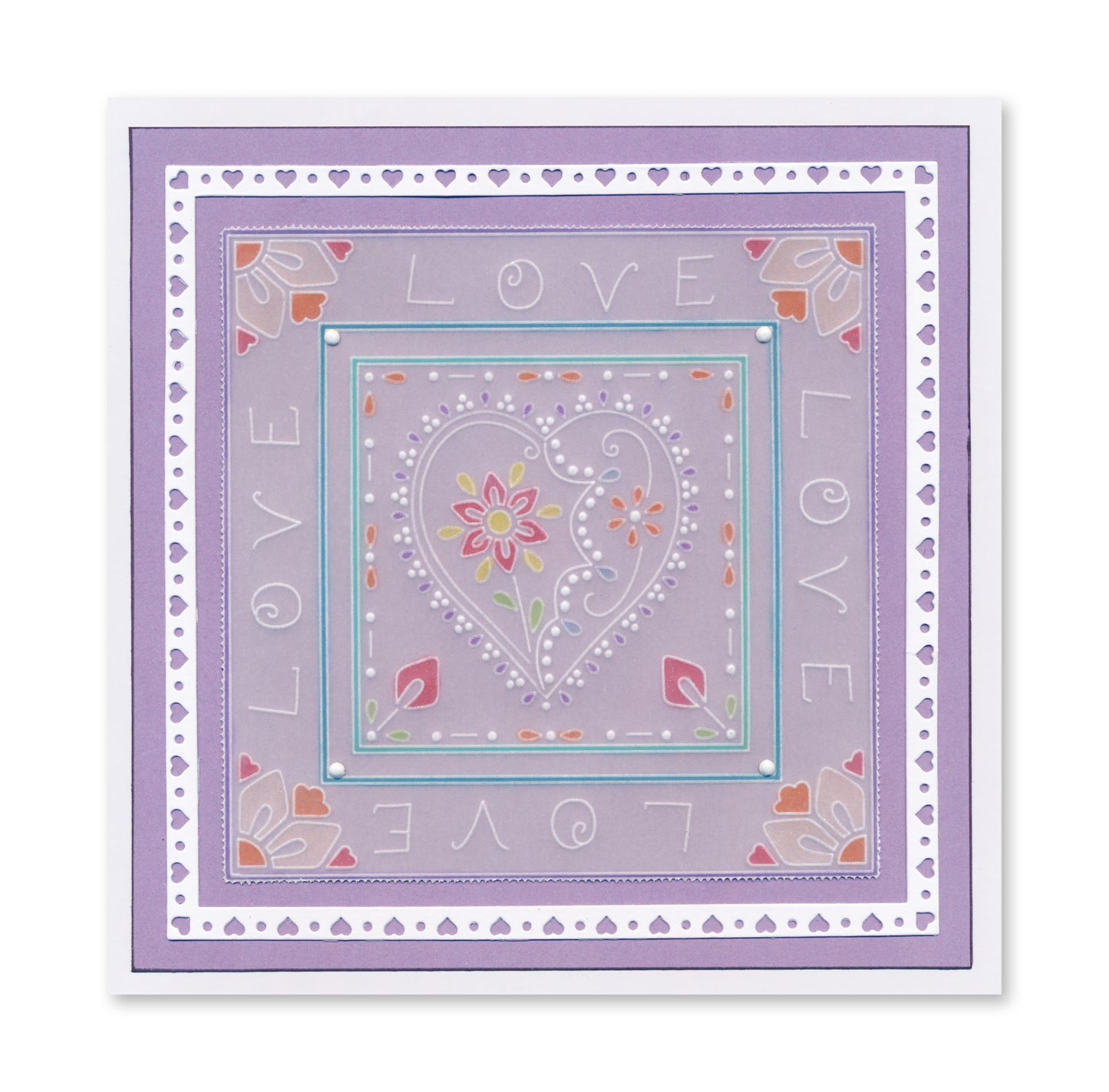 Barbara's Loving Heart A5 Square Groovi Plate