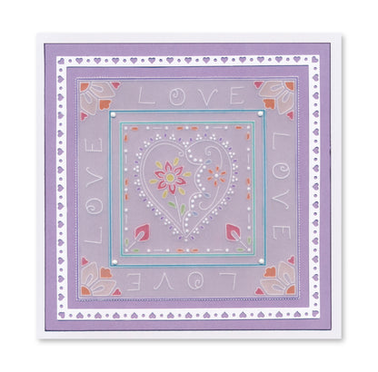 Barbara's Loving Heart A5 Square Groovi Plate