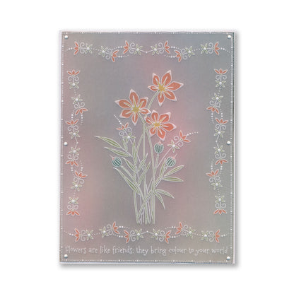 Floral Spray Spacers Groovi Plate Quartet