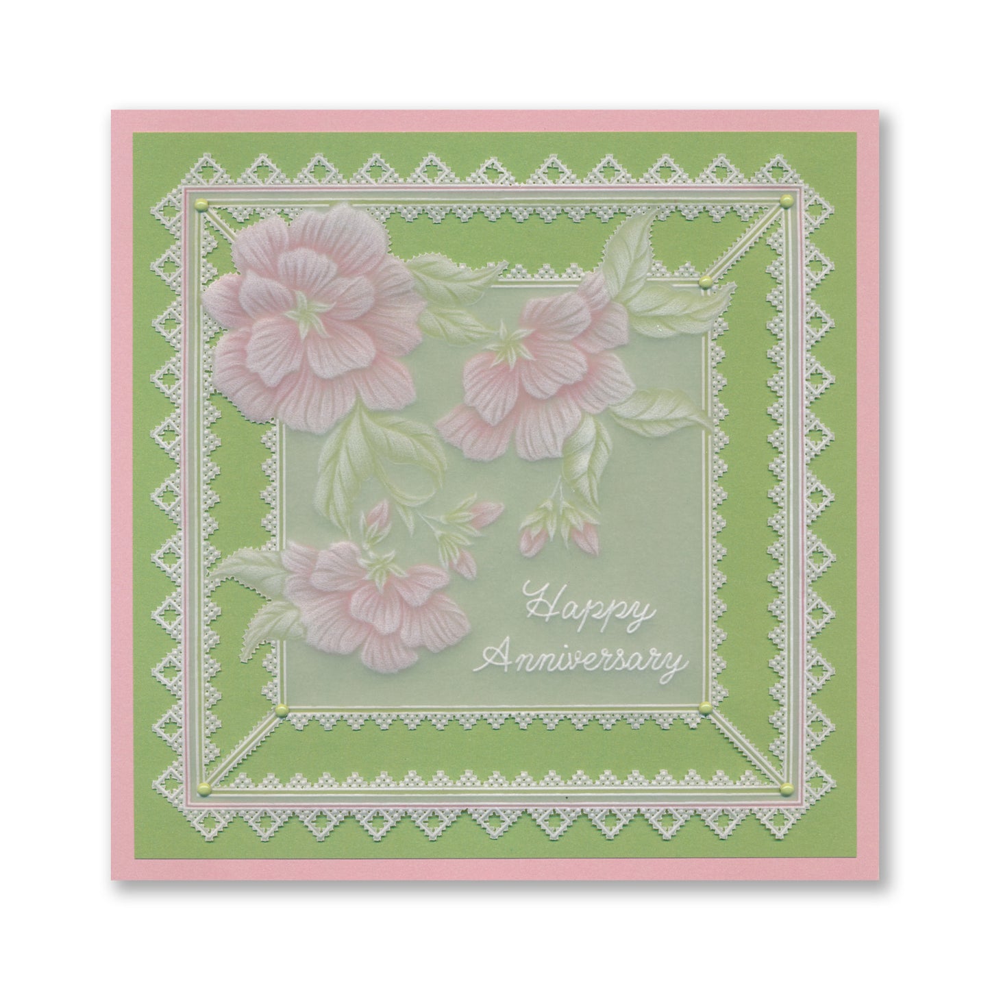 Linda's Richelieu Lace You Are Beautiful A5 Square Groovi Plate