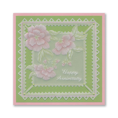 Linda's Richelieu Lace You Are Beautiful A5 Square Groovi Plate