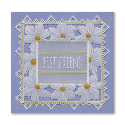 Floral Frame & Sentiments A6 Square Groovi Plate Collection