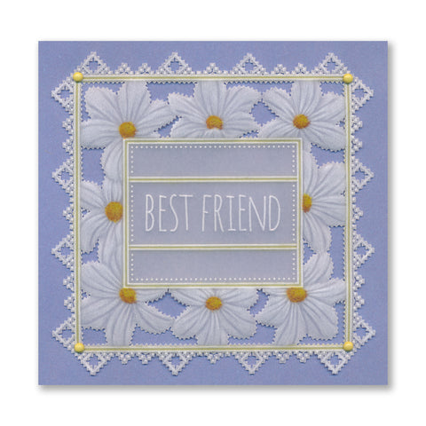 Floral Frame & Sentiments A6 Square Groovi Plate Collection