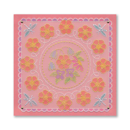 Linda's Floral Circle Applique Midi Groovi Plate