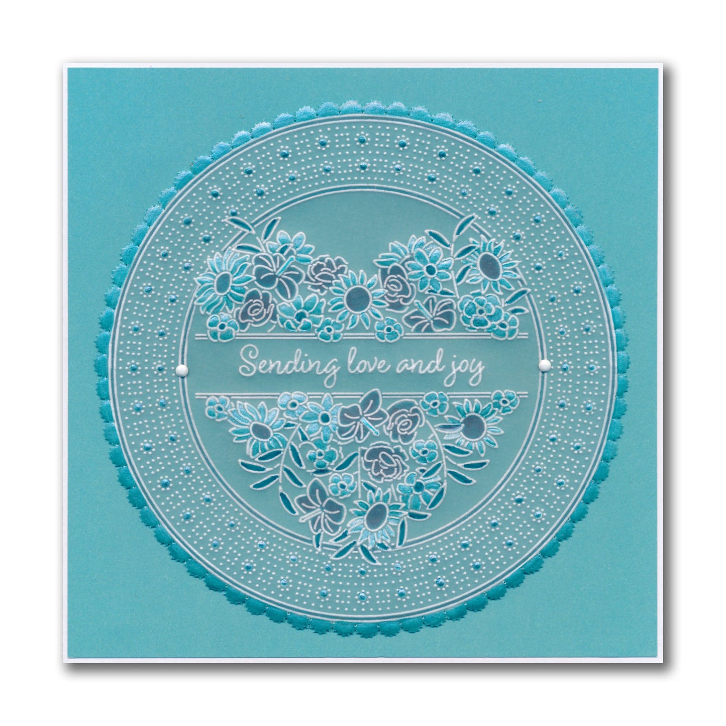 Jazz's Sending Love and Joy - Floral Panels A6 Square Groovi Plate