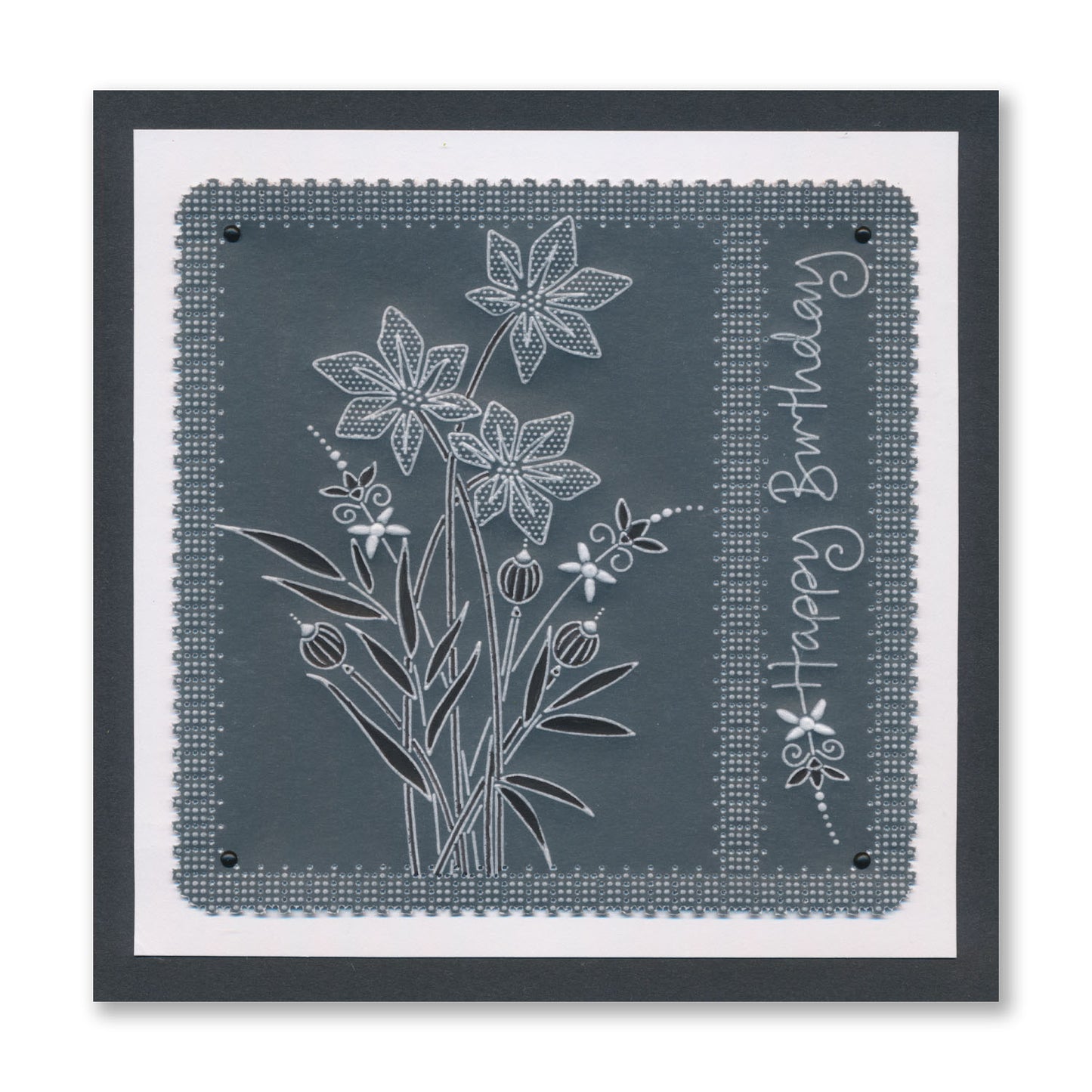 Barbara's Star Flower Spray A6 Groovi Plate