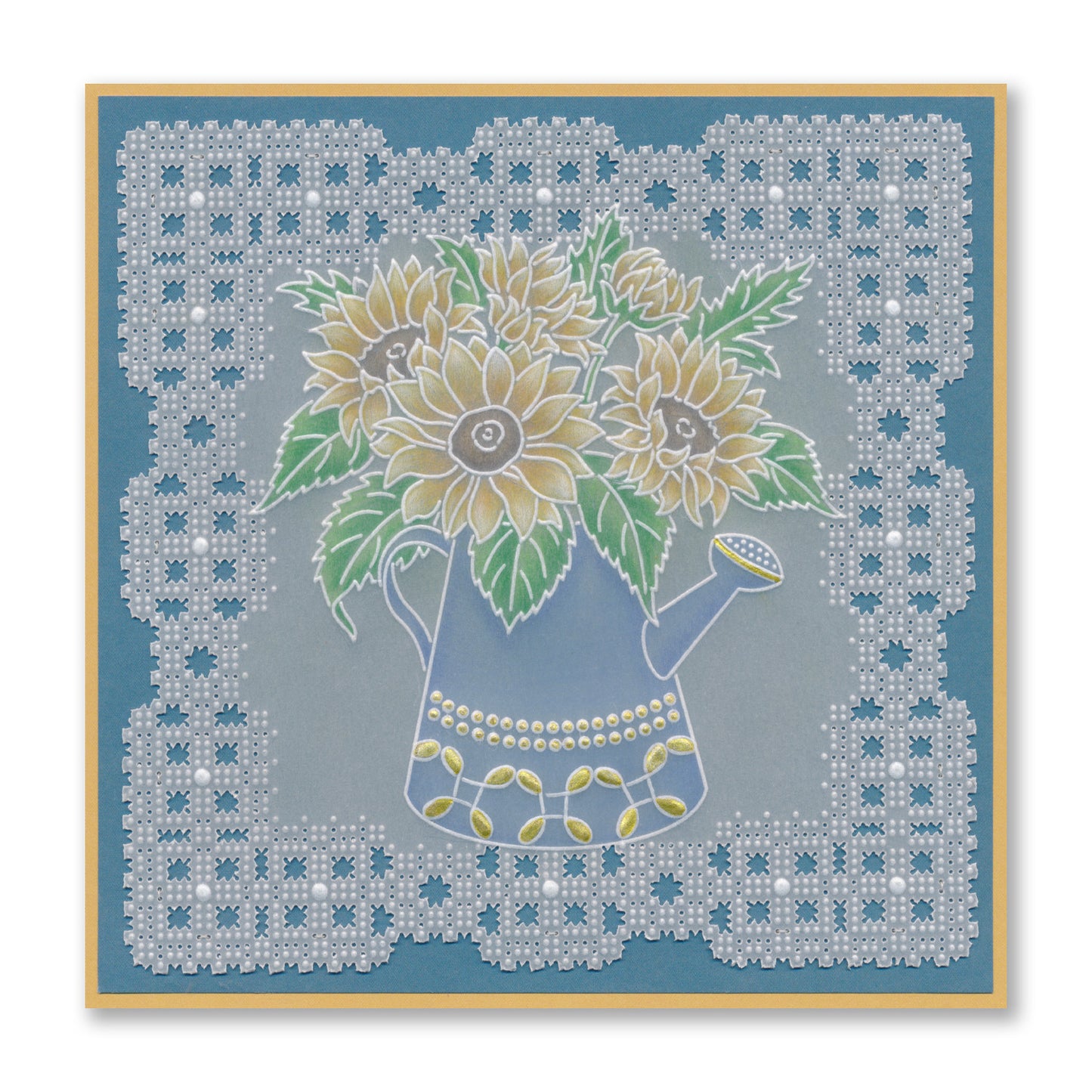 Linda's Sunflowers with Watering Can Midi Groovi Plate